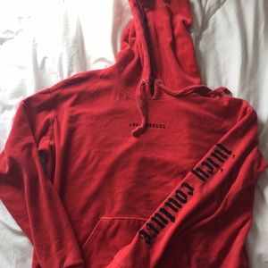 Juicy Couture Los Angeles red oversized hoodie